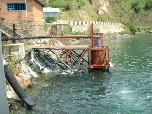 Photo of Gas Separator on the 1965 Gas Extraction Plant on Lake Kivu's Cap Rubone