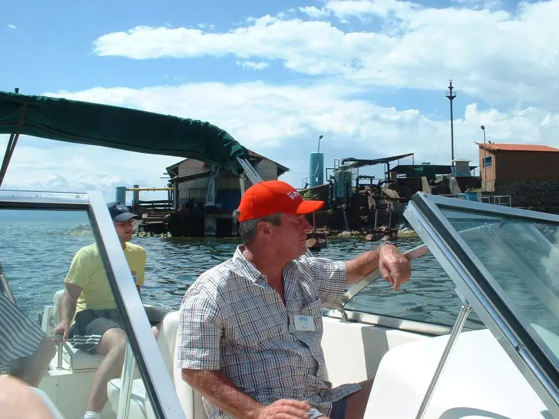 We need a hero: Rory Harbinson on a tour of Lake Kivu, at the old gas plant