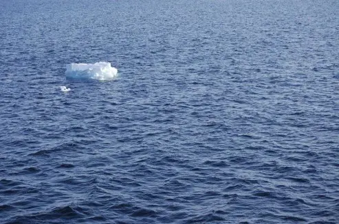 Breakdown of Arctic Methane Hydrates: Ice Floe in Arctic Sea