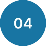 Number 04 on blue background